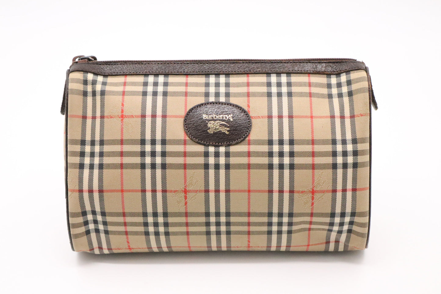 Burberry Clutch in Brown Check Canvas