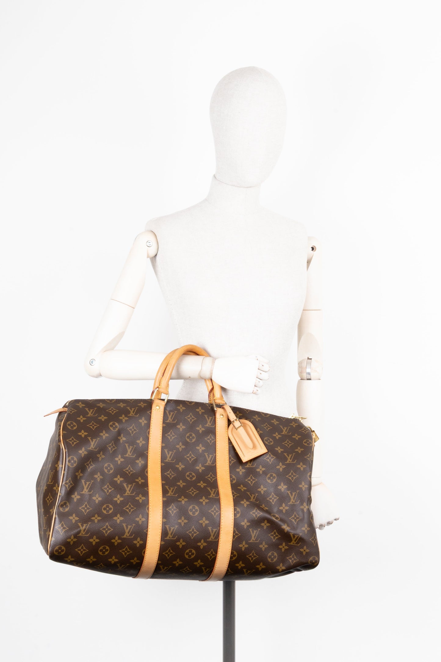 LOUIS VUITTON Keepall 50 Bandouliere MNG Canvas