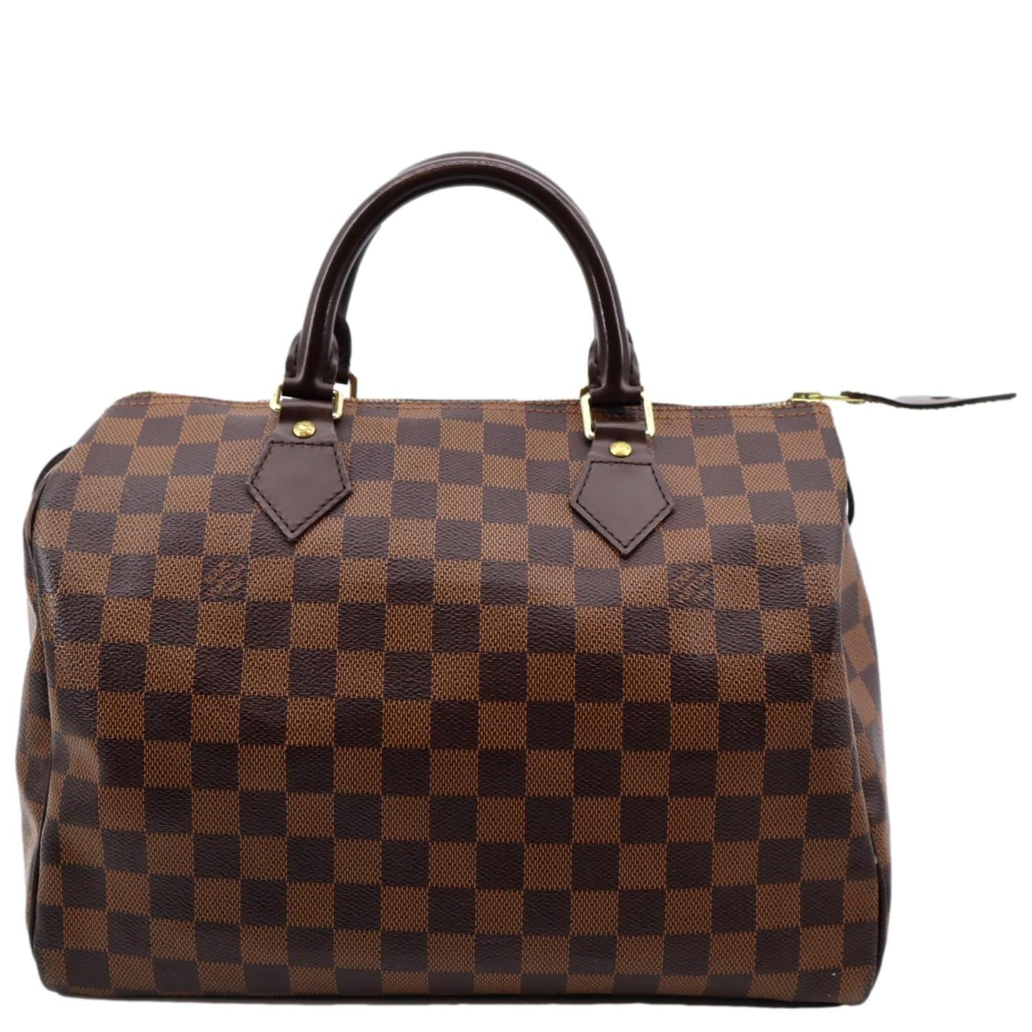 LOUIS VUITTON  30 Damier Ebene Satchel Bag Brown