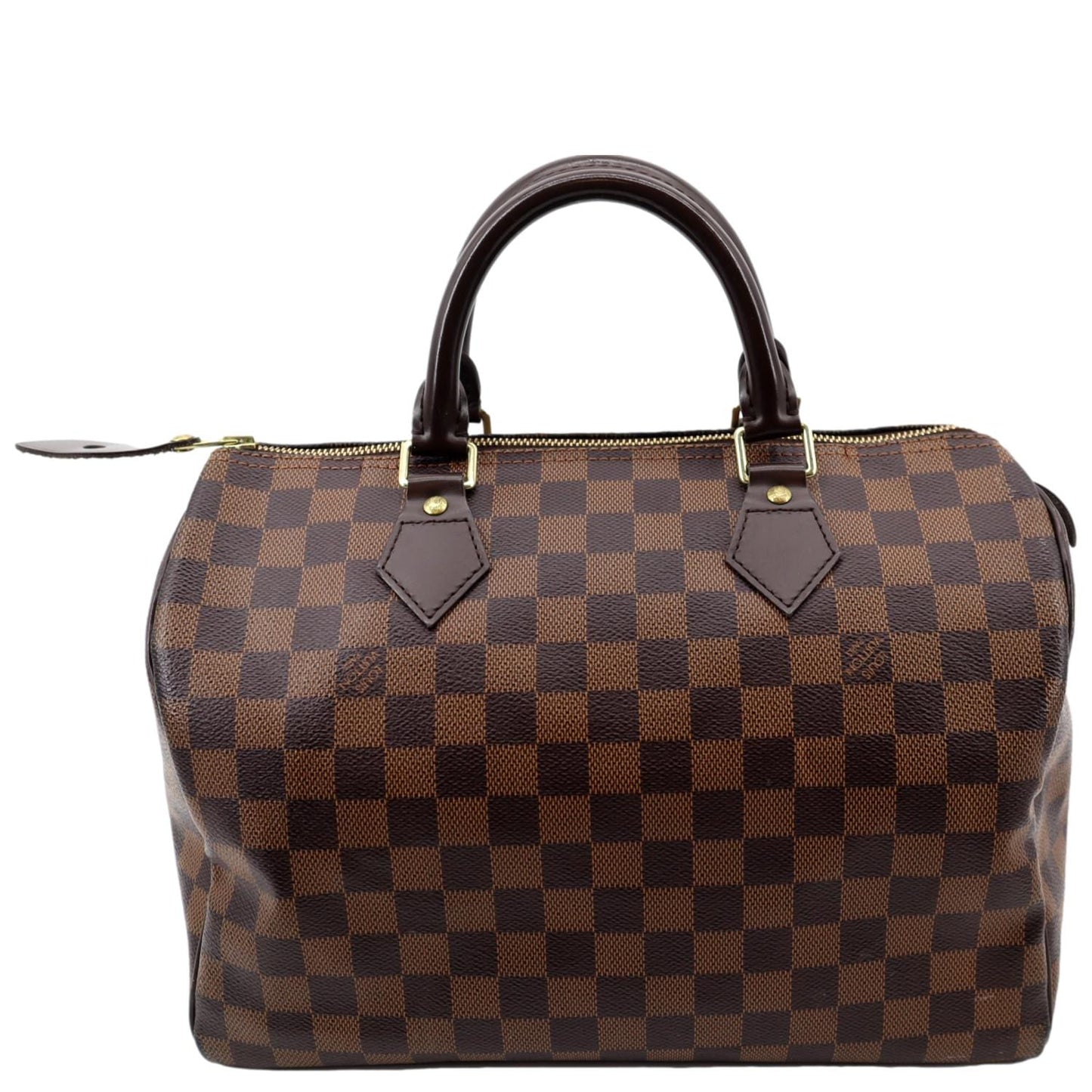 LOUIS VUITTON  30 Damier Ebene Satchel Bag Brown