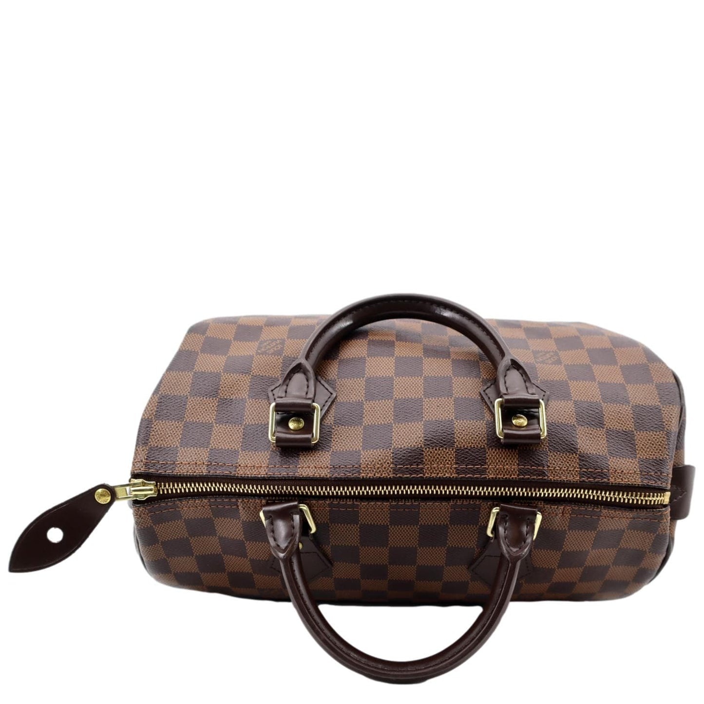 LOUIS VUITTON  30 Damier Ebene Satchel Bag Brown