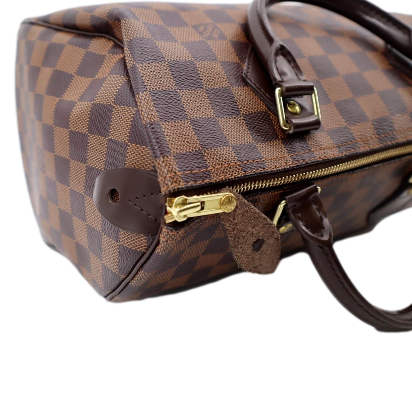 LOUIS VUITTON  30 Damier Ebene Satchel Bag Brown