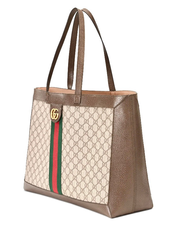 Gucci Caro Leather Canvas Tote