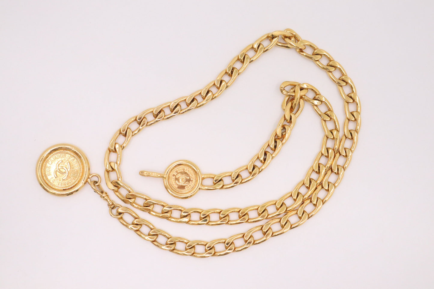 Chanel Vintage Medallion Chain-Link Belt
