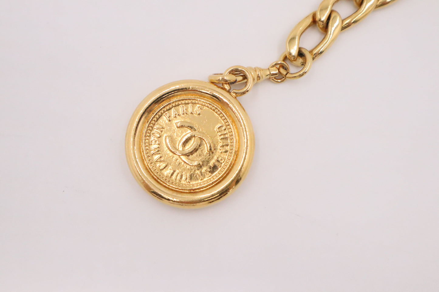 Chanel Vintage Medallion Chain-Link Belt