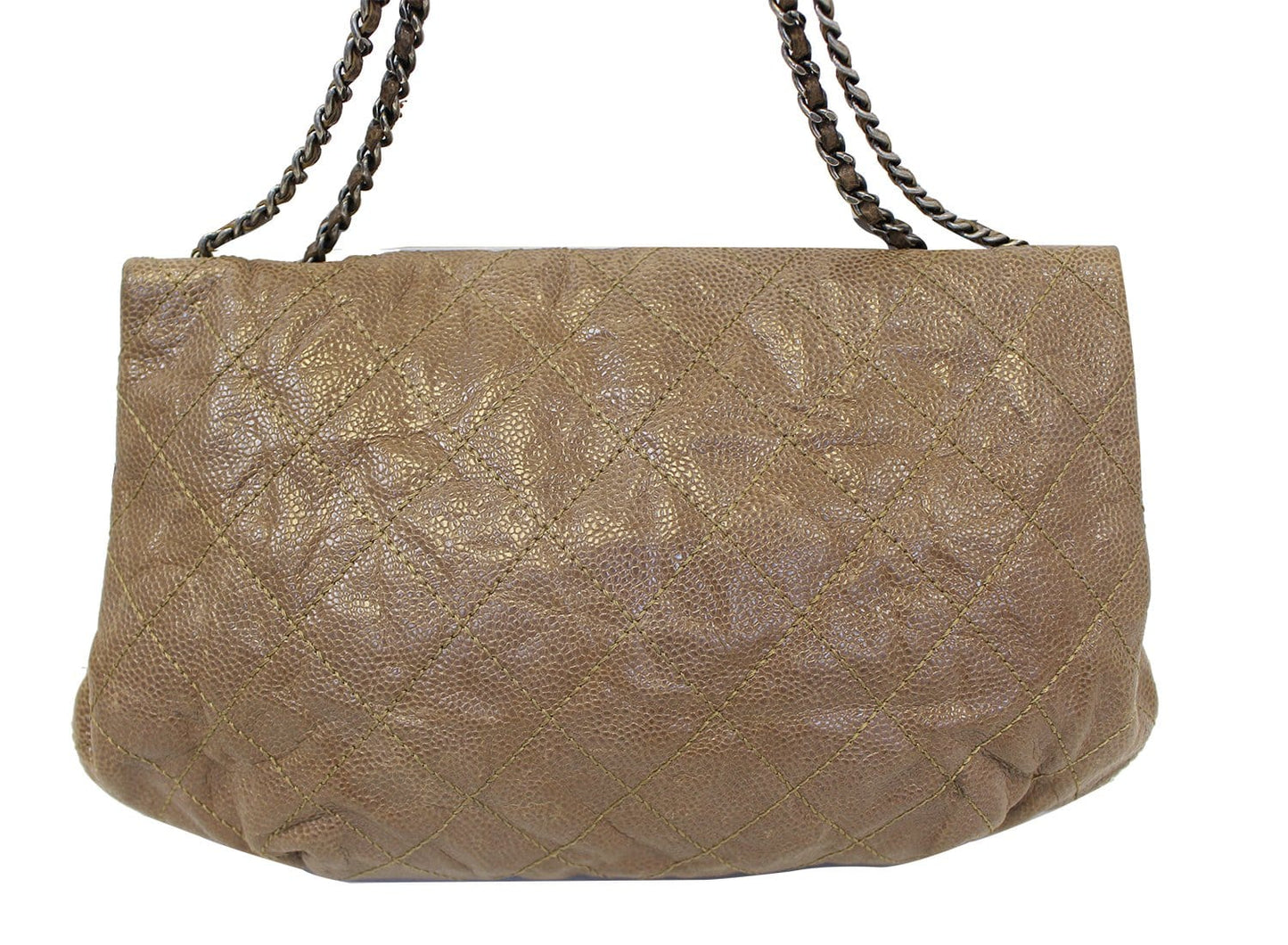 CHANEL CC Flap Medium Dark Brown Caviar Leather Shoulder Bag