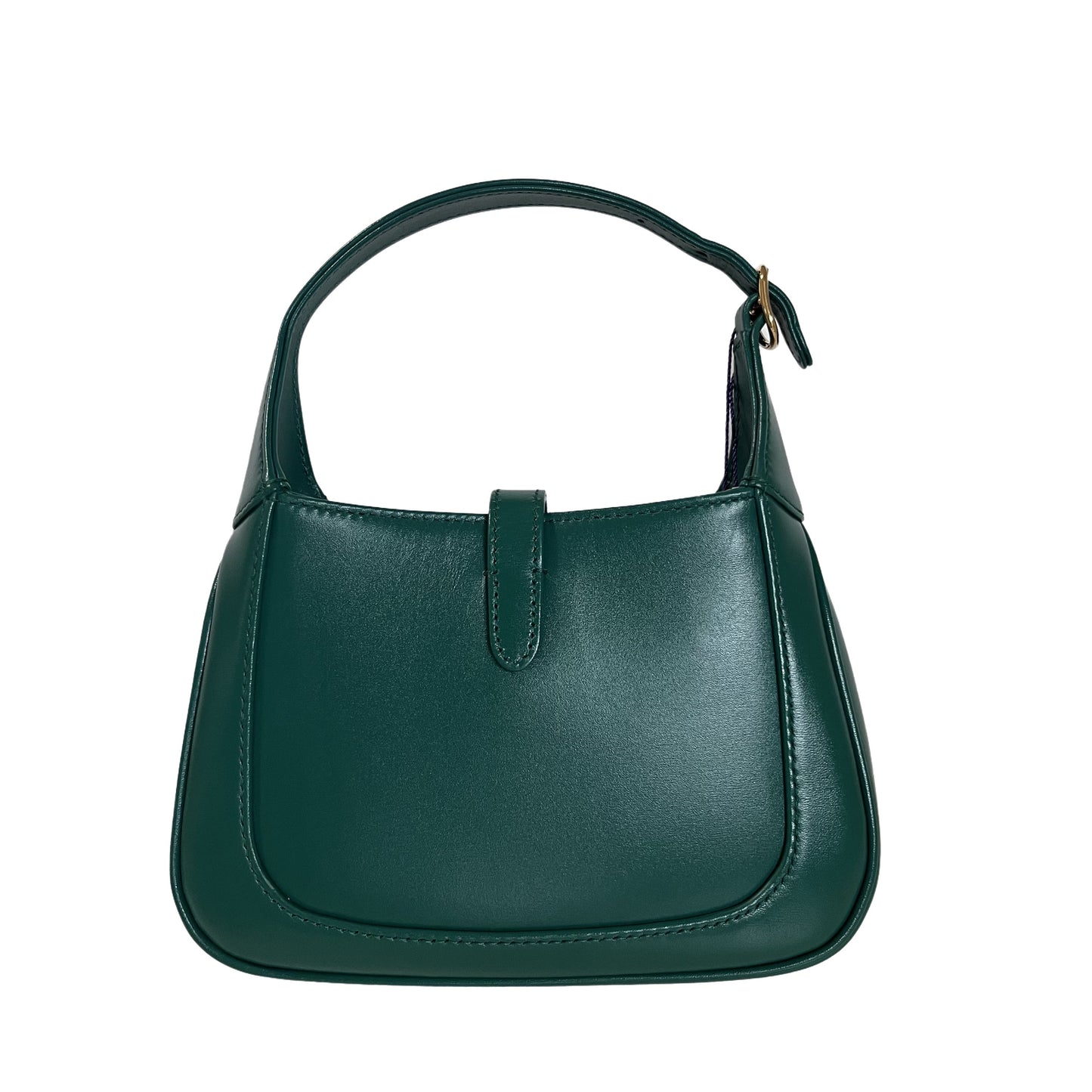 Gucci Jackie 1961 Mini Handbag in Green Leather with Adjustable Strap Giftable Condition