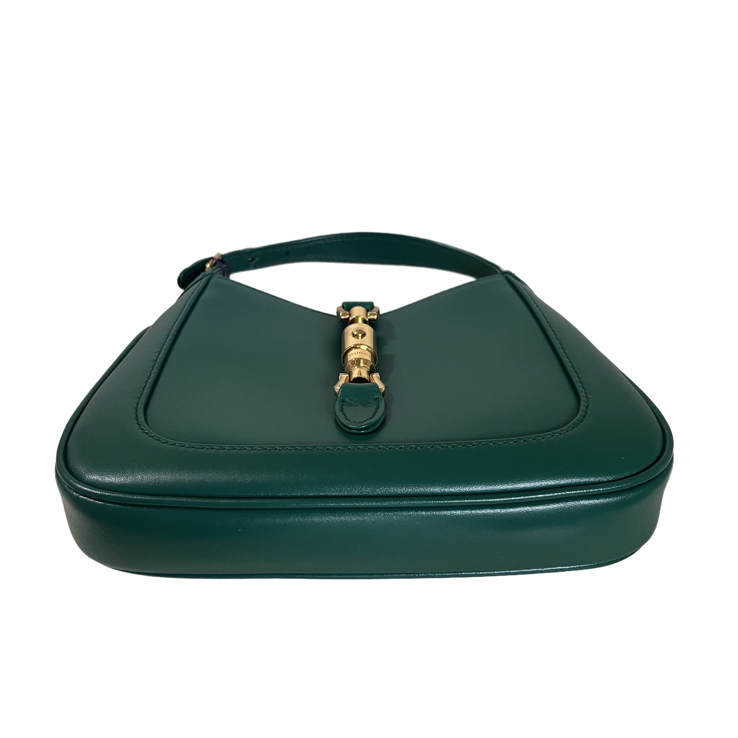 Gucci Jackie 1961 Mini Handbag in Green Leather with Adjustable Strap Giftable Condition