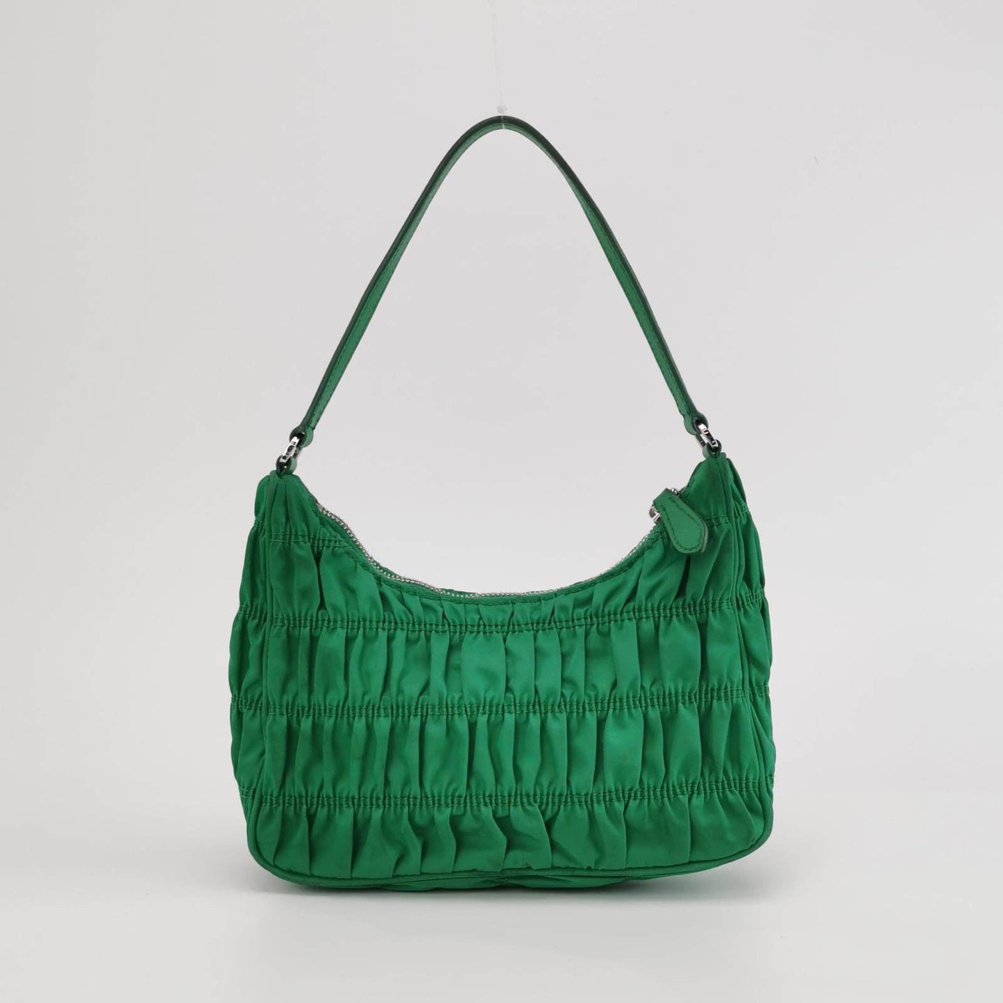 Prada Tessuto Nylon Gaufre Hobo Shoulder Bag Mint Green