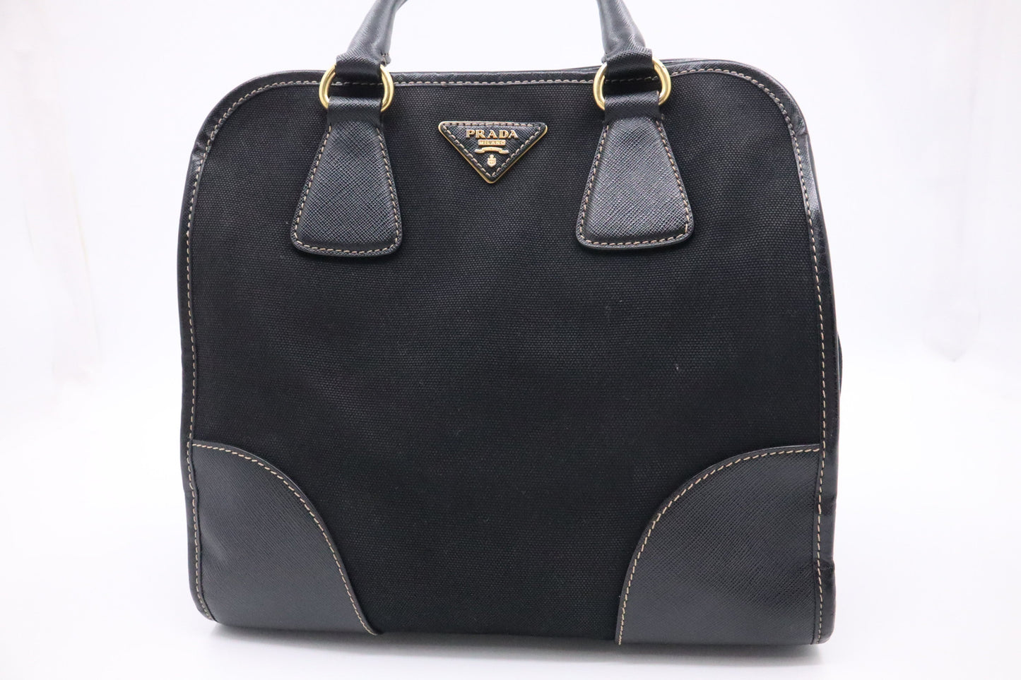 Prada 2-Way Bag in Black Canvas