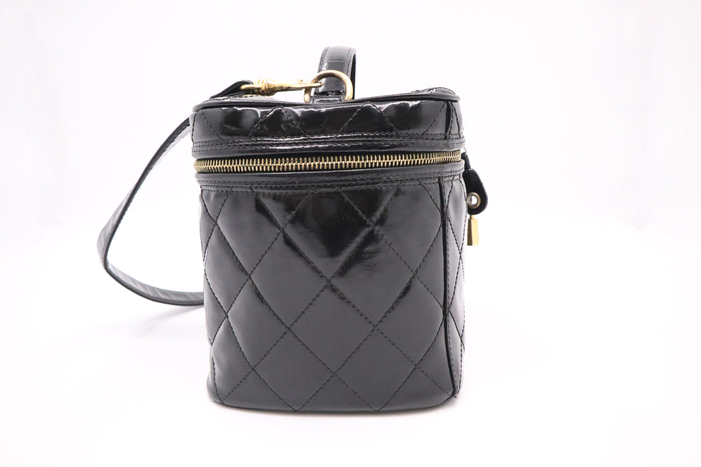 Chanel Vanity in Black Patent Leather