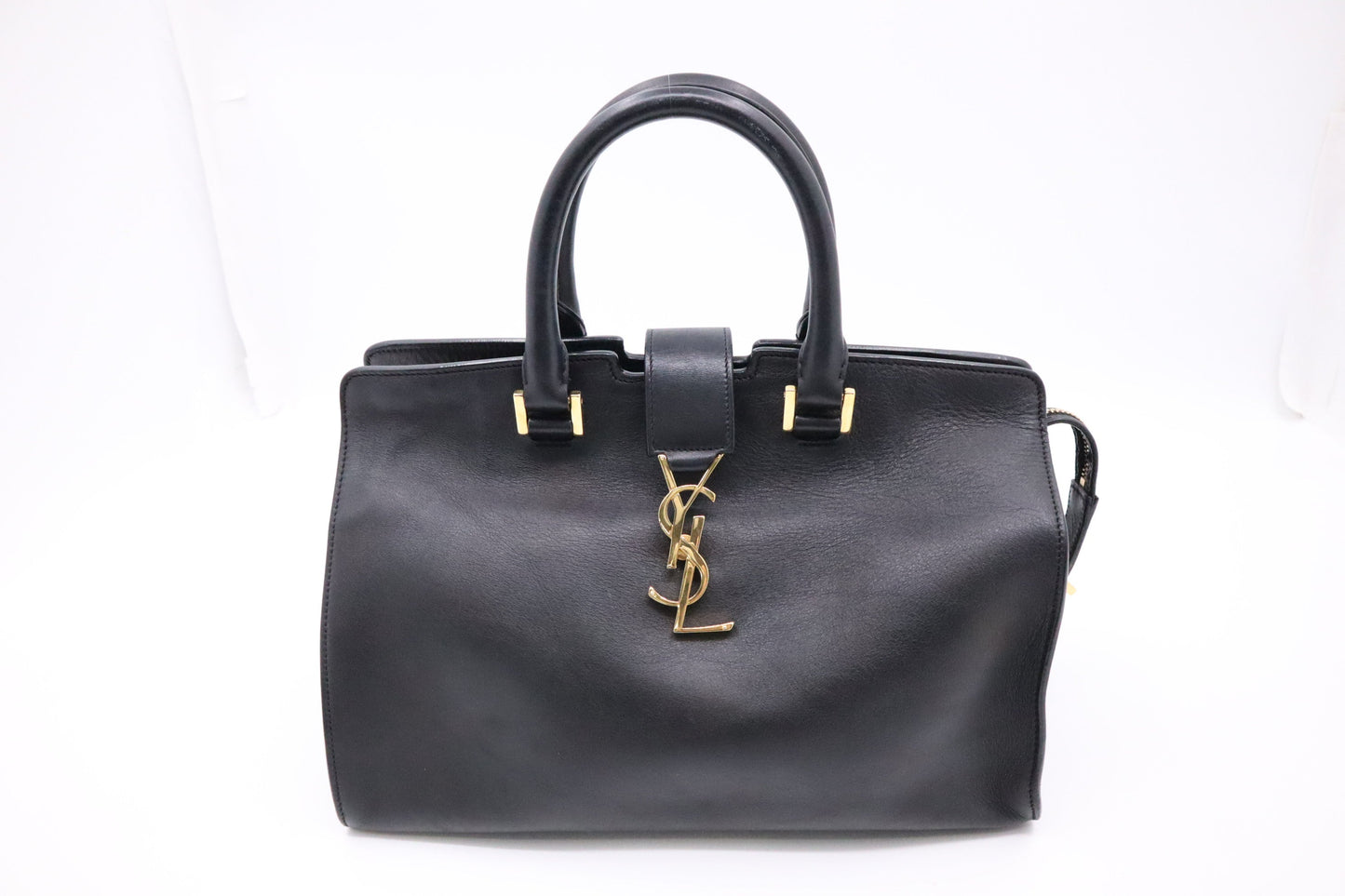 YSL Saint Laurent Cabas in Black Leather