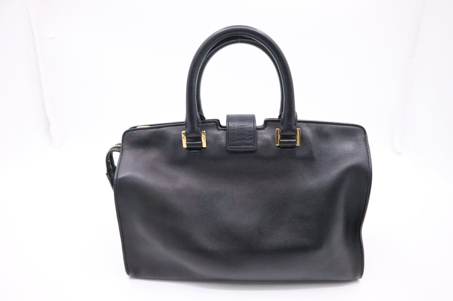 YSL Saint Laurent Cabas in Black Leather