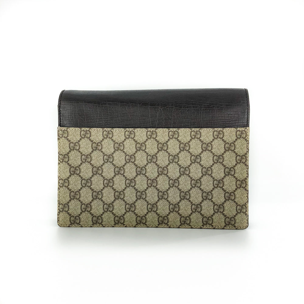 Gucci Monogram Leather Canvas Shoulder Bag