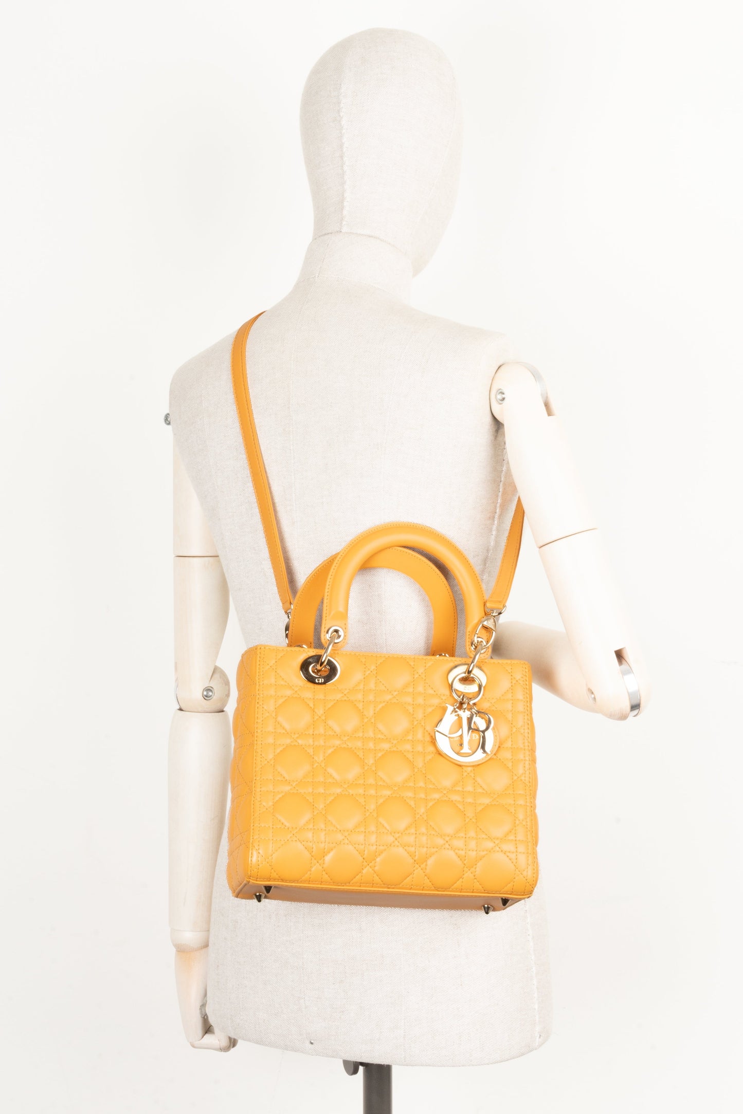 CHRISTIAN DIOR Medium Lady Dior Yellow