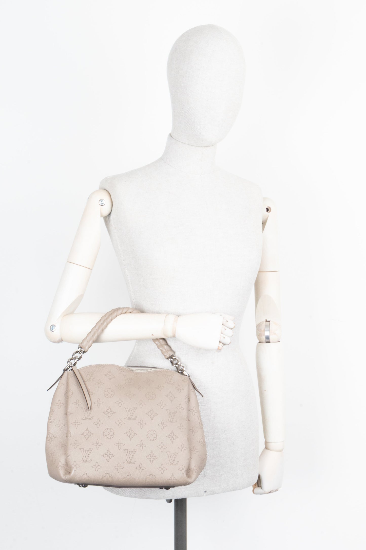 LOUIS VUITTON Babylone BB Bag Mahina Grey