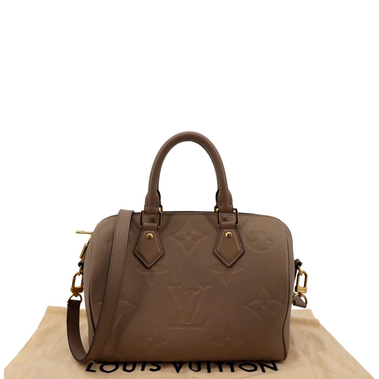 LOUIS VUITTON  25 Bandouliere Monogram Empreinte Shoulder Bag Tourterelle