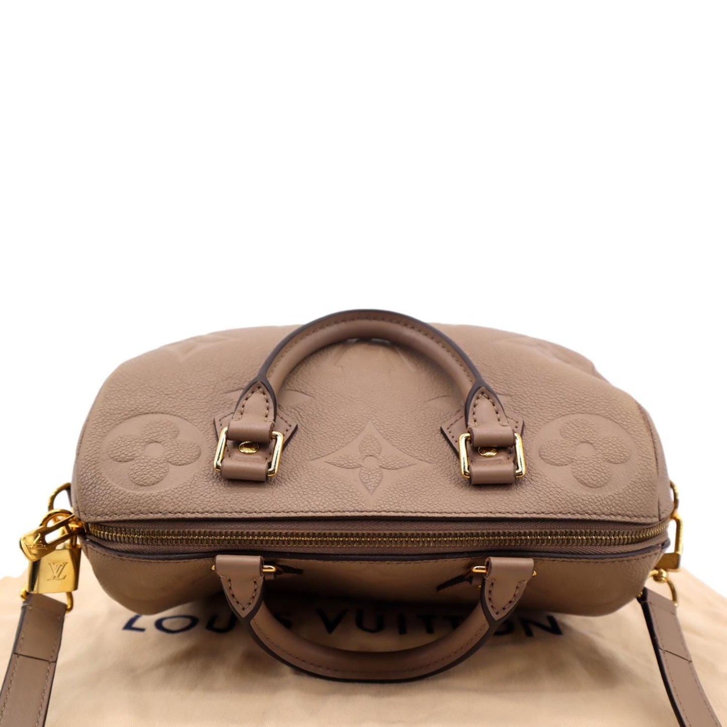 LOUIS VUITTON  25 Bandouliere Monogram Empreinte Shoulder Bag Tourterelle