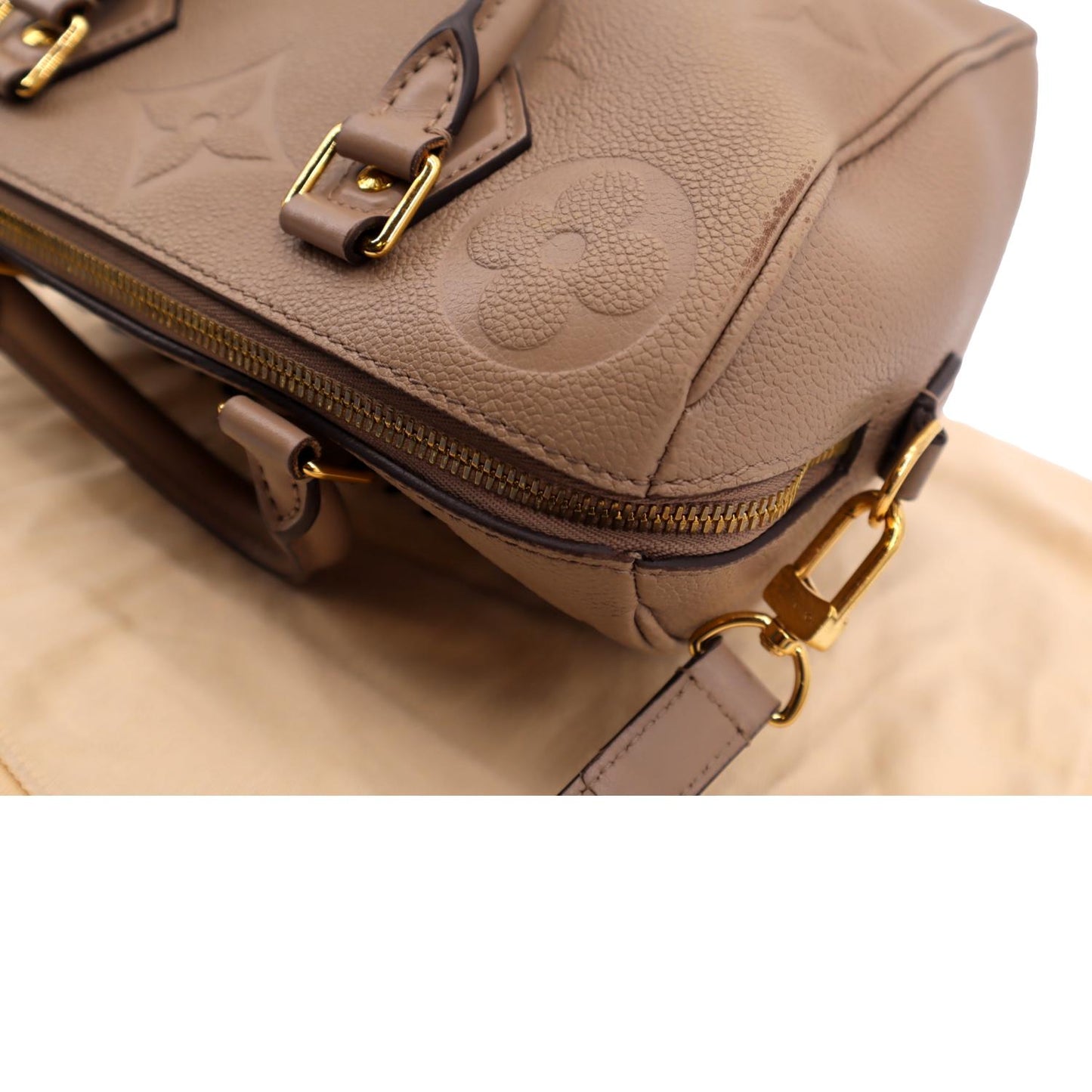 LOUIS VUITTON  25 Bandouliere Monogram Empreinte Shoulder Bag Tourterelle
