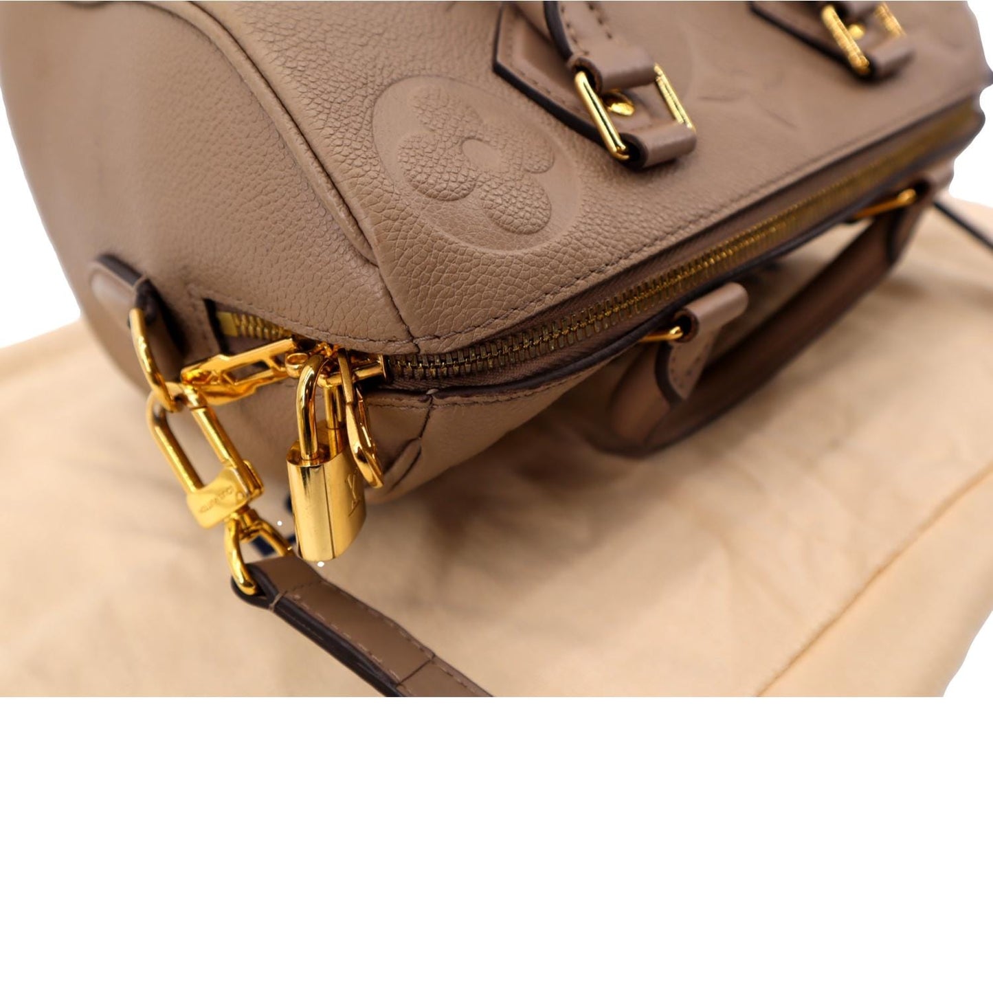 LOUIS VUITTON  25 Bandouliere Monogram Empreinte Shoulder Bag Tourterelle