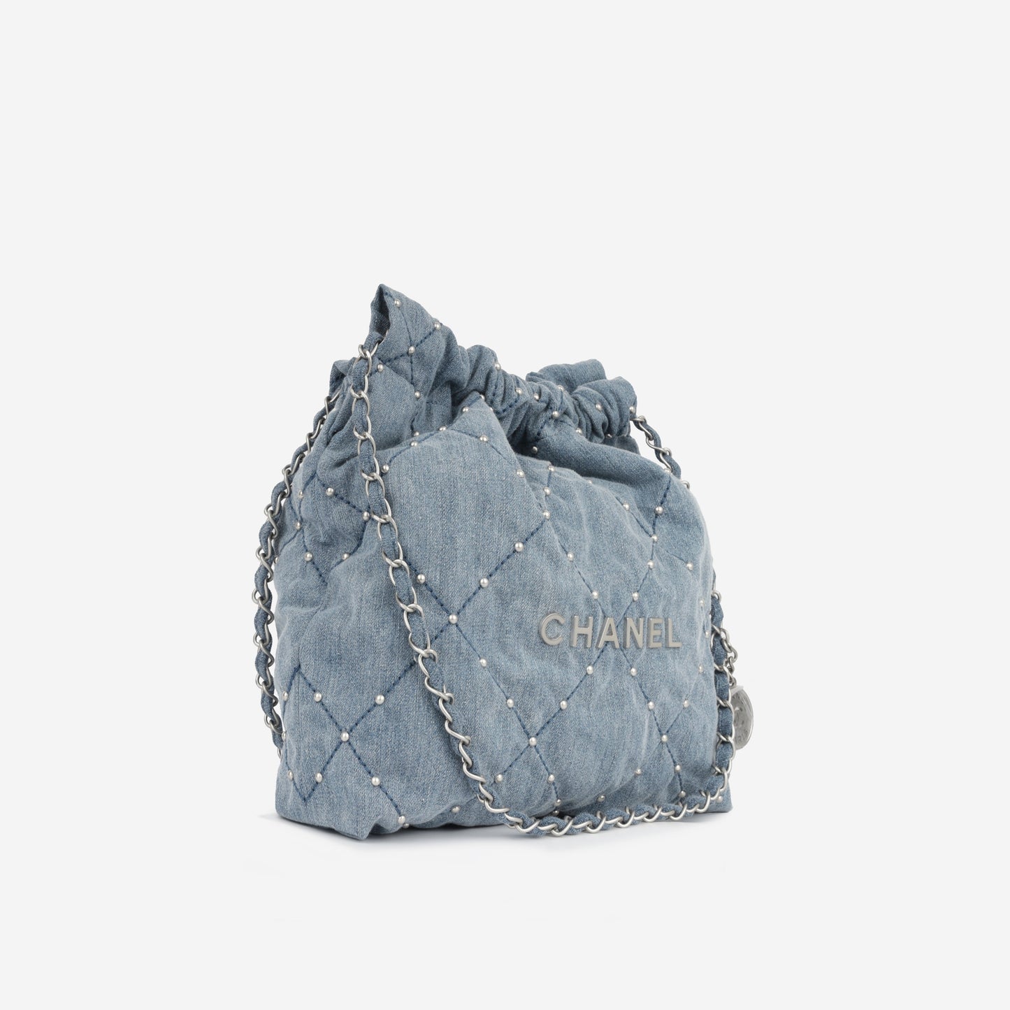 Chanel Small 22 Tote - Blue denim