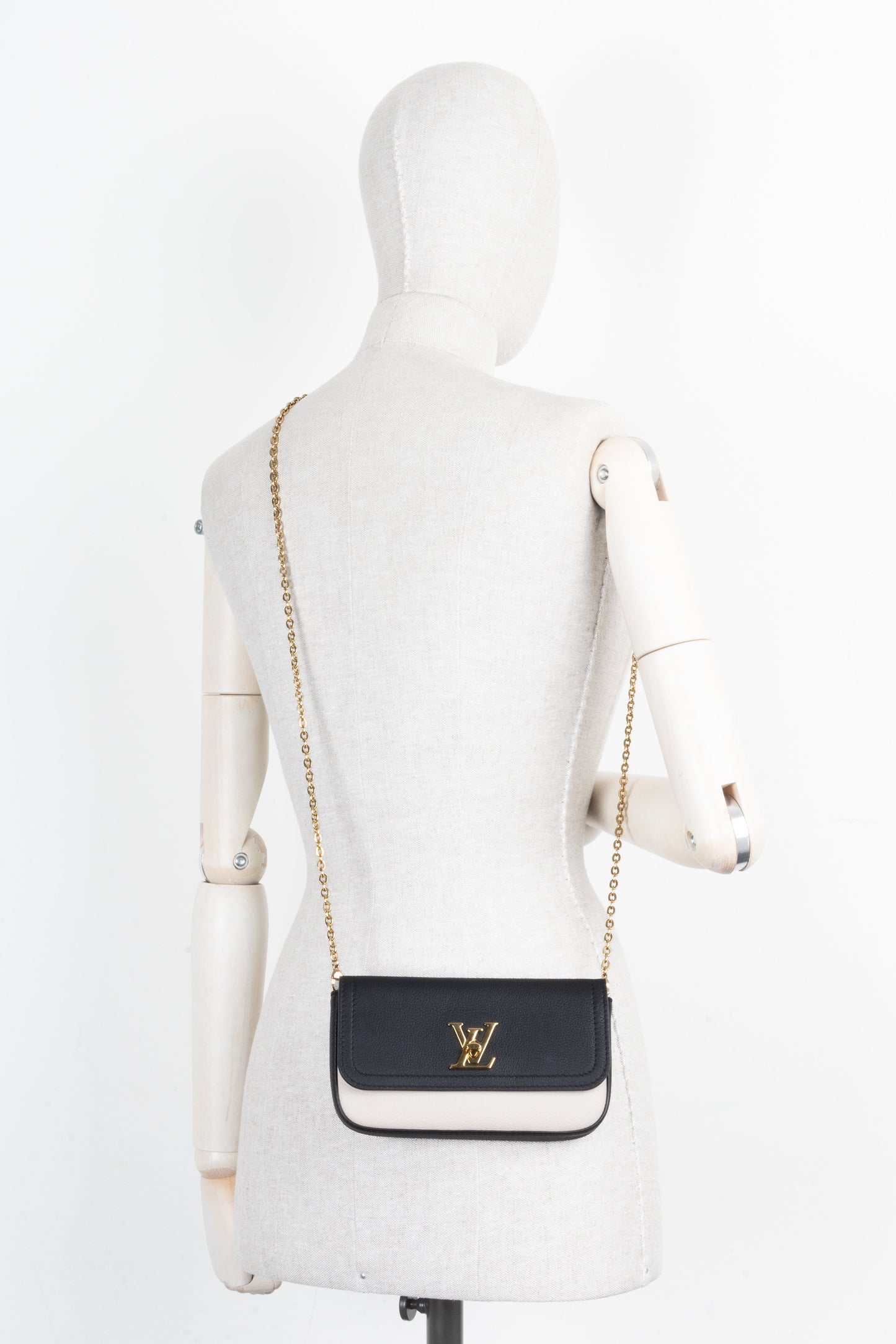 LOUIS VUITTON Lockme Pouch Black Ivory