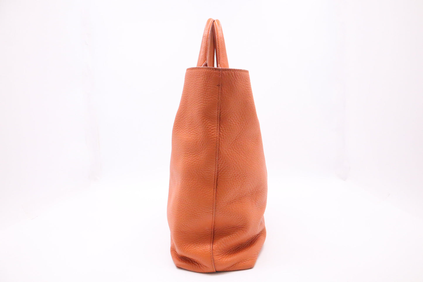 Prada Rame Vitello Daino Tote in Orange Leather