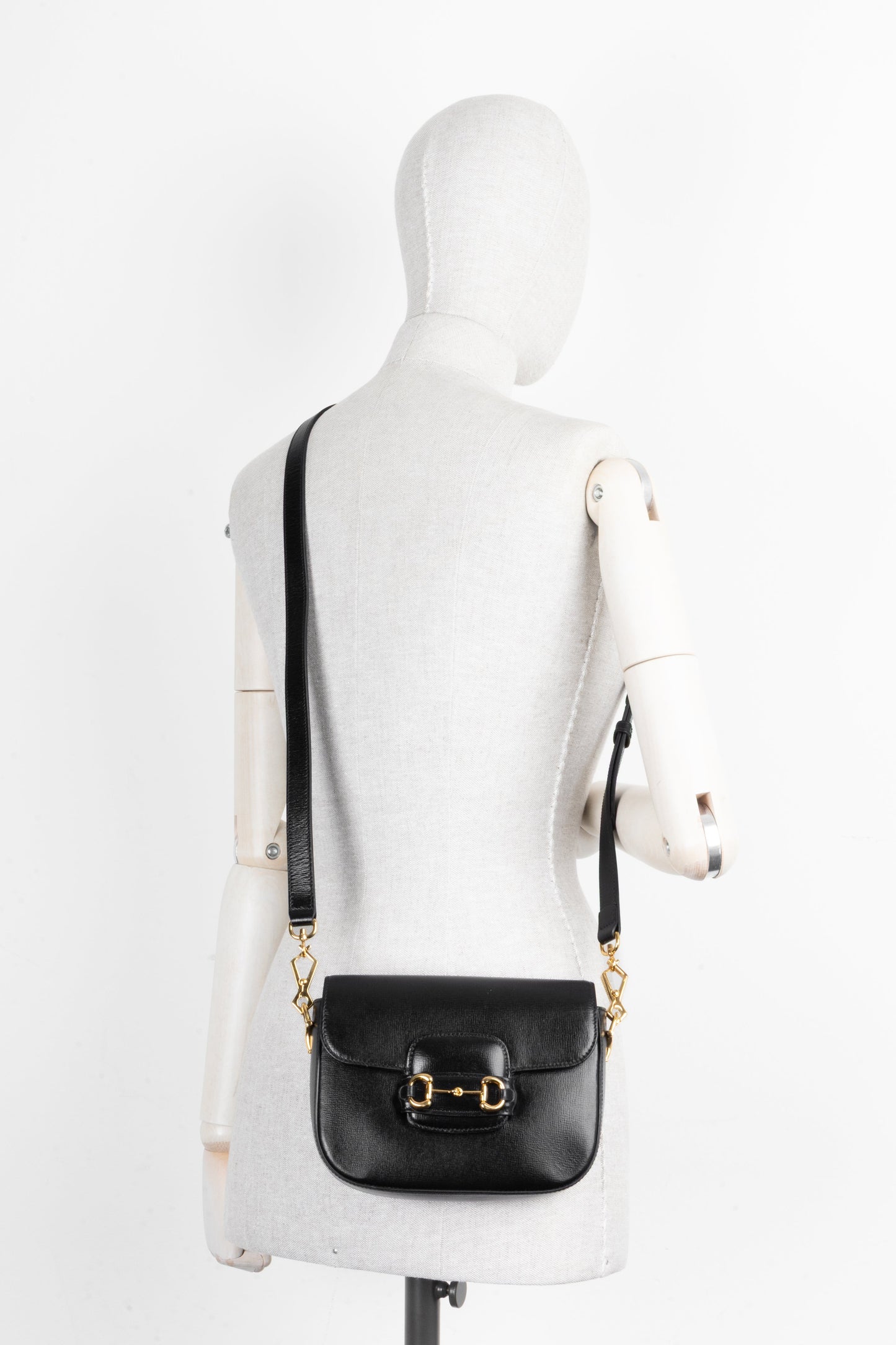 GUCCI Small Horsebit 1955 Shoulder Bag Black