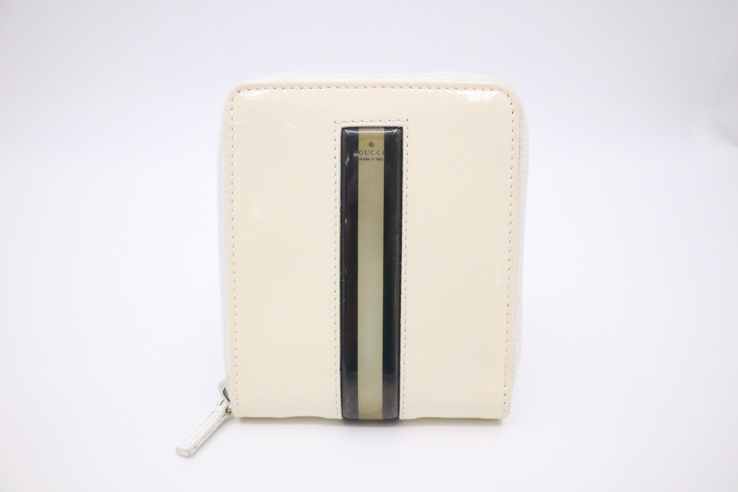 Gucci Compact Wallet in White Patent Leather