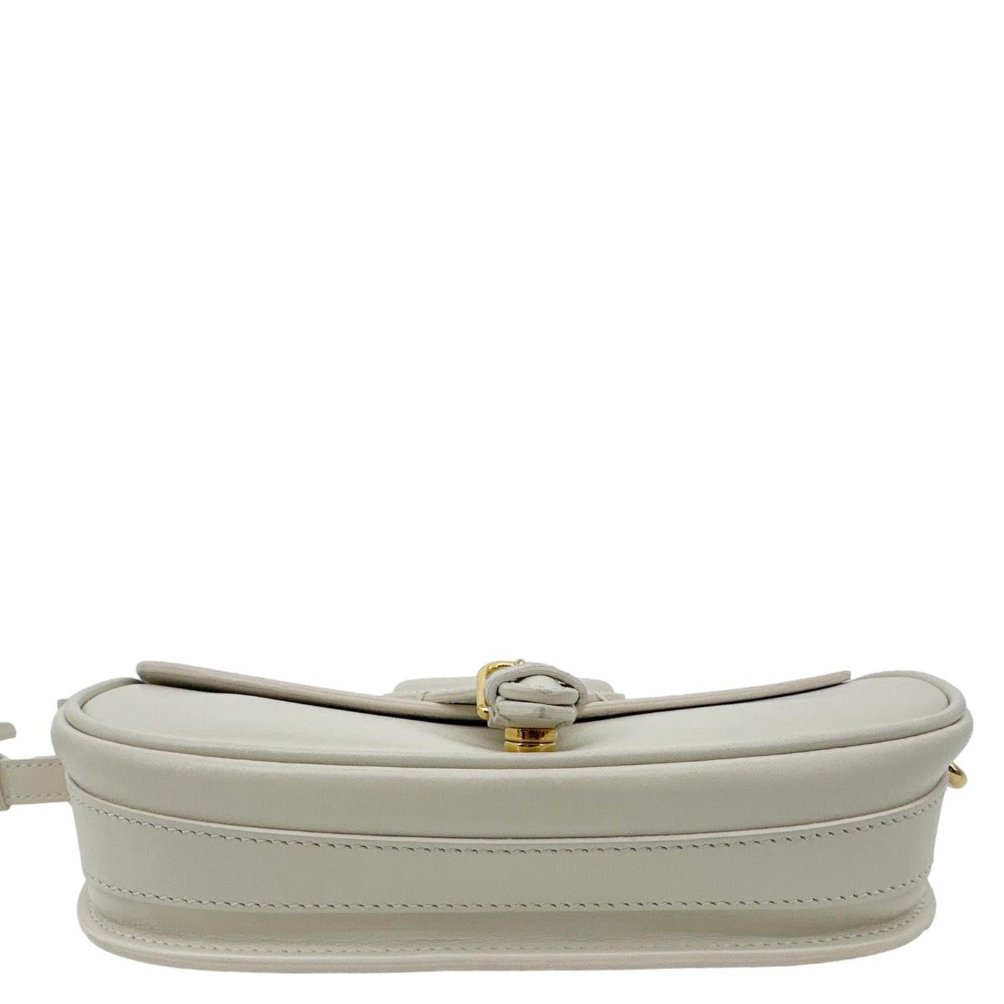 CHRISTIAN DIOR Bobby East West Calfskin Leather Shoulder Bag Off White