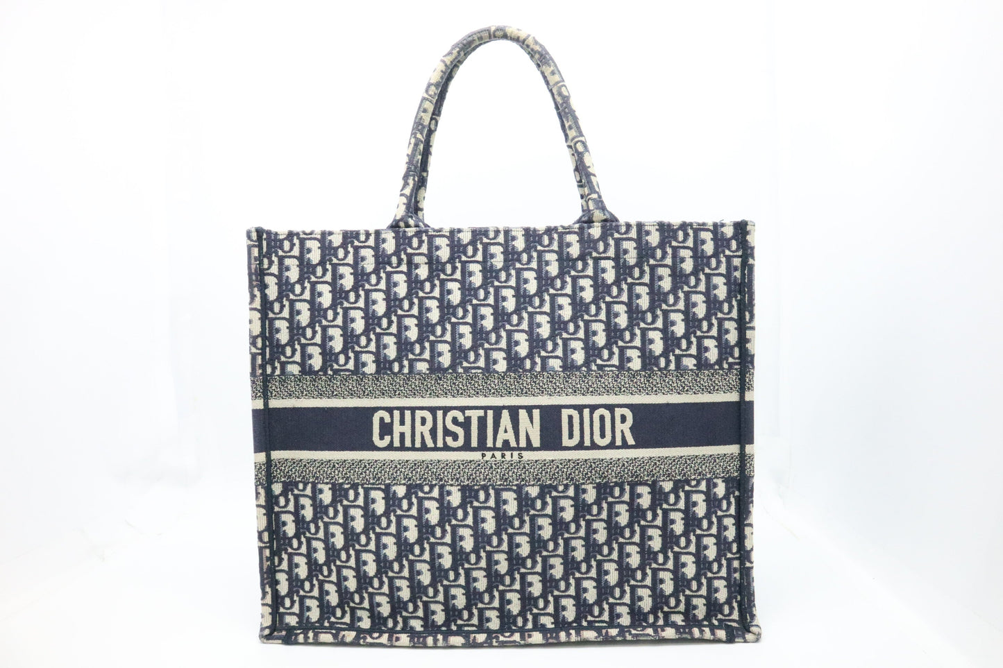 Dior Large Book Tote in Blue Oblique Canvas
