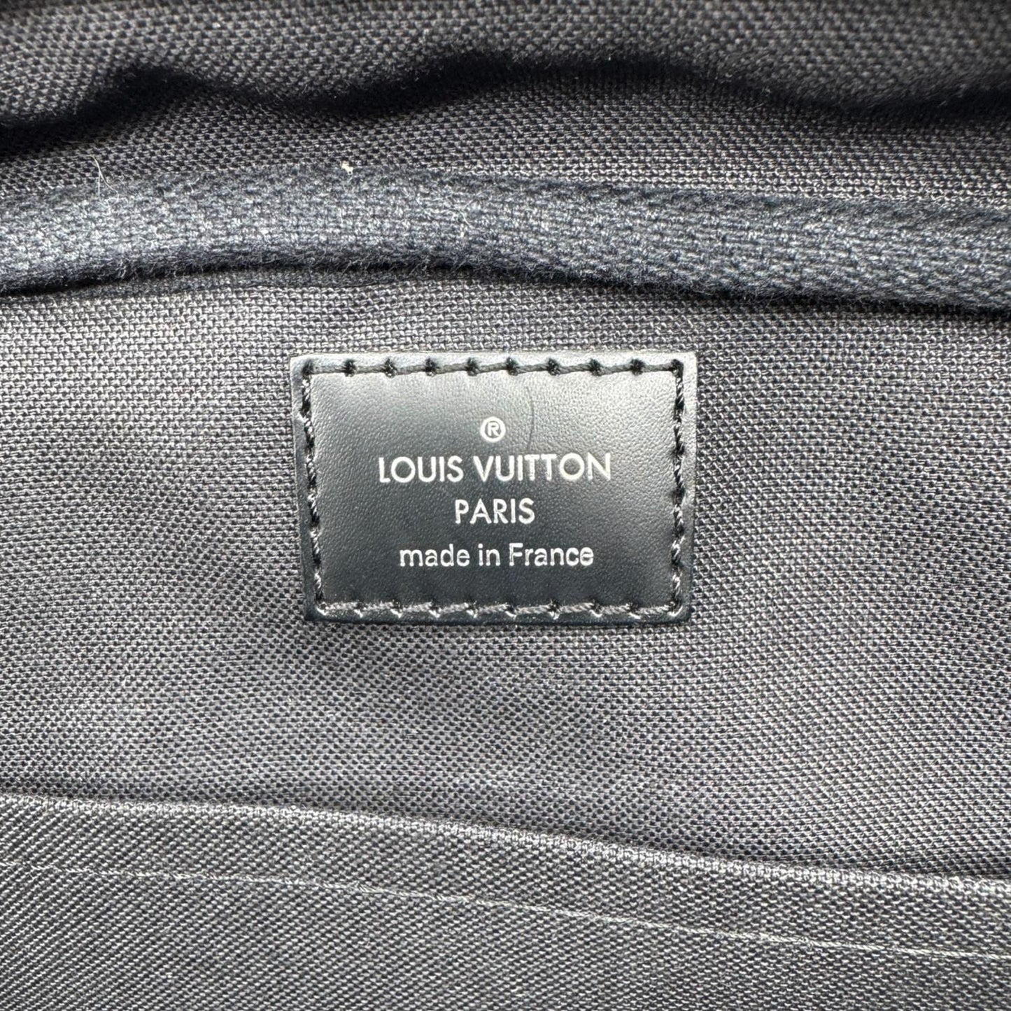 LOUIS VUITTON Ambler Damier Graphite Shoulder Bag Black