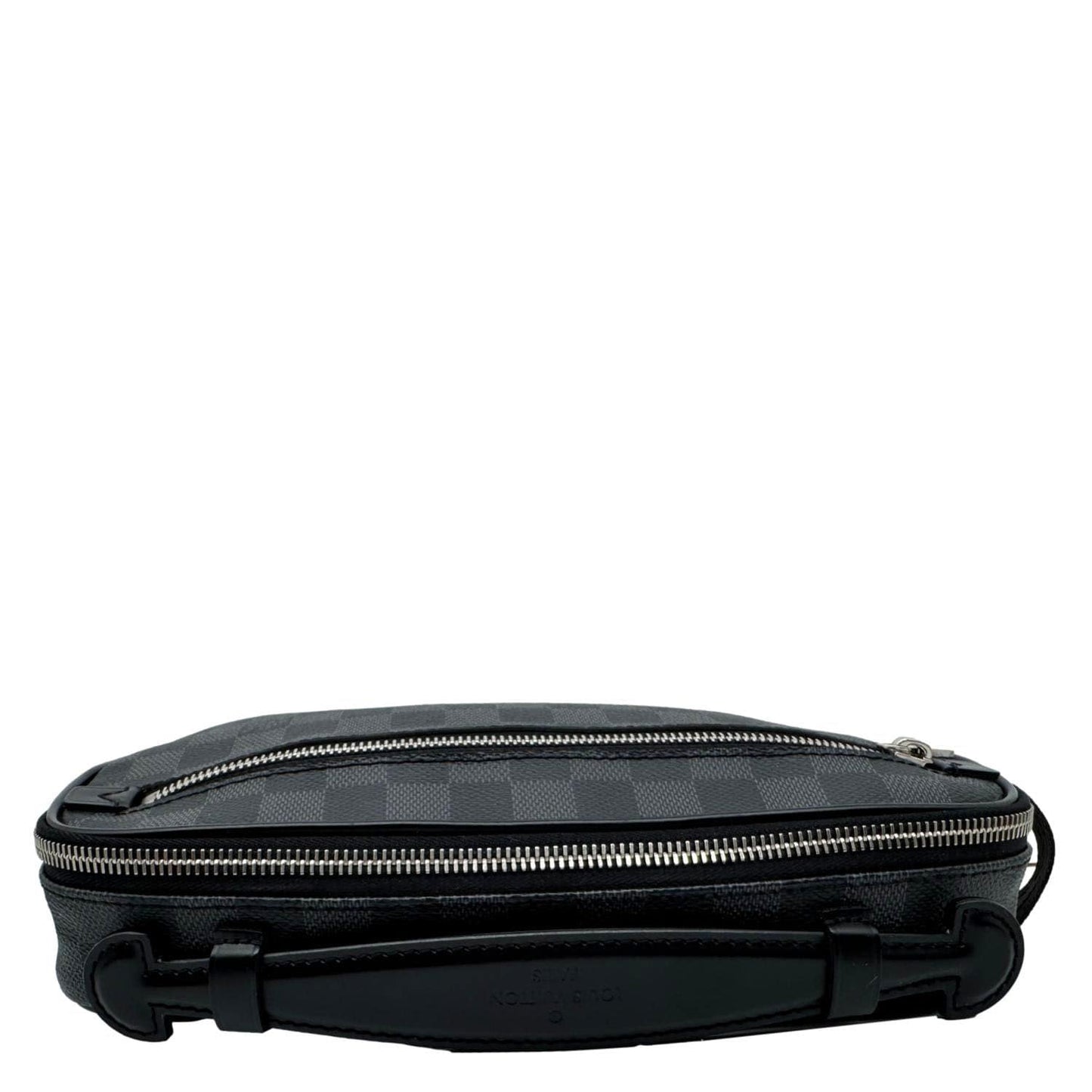 LOUIS VUITTON Ambler Damier Graphite Shoulder Bag Black
