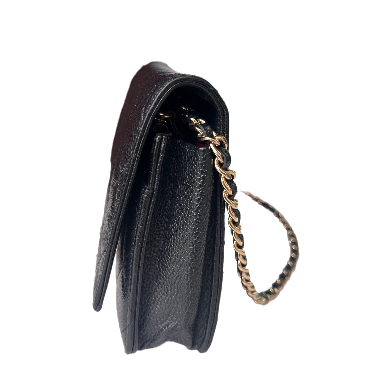 Chanel Wallet on Chain WOC Black Caviar Leather with Gold hardware