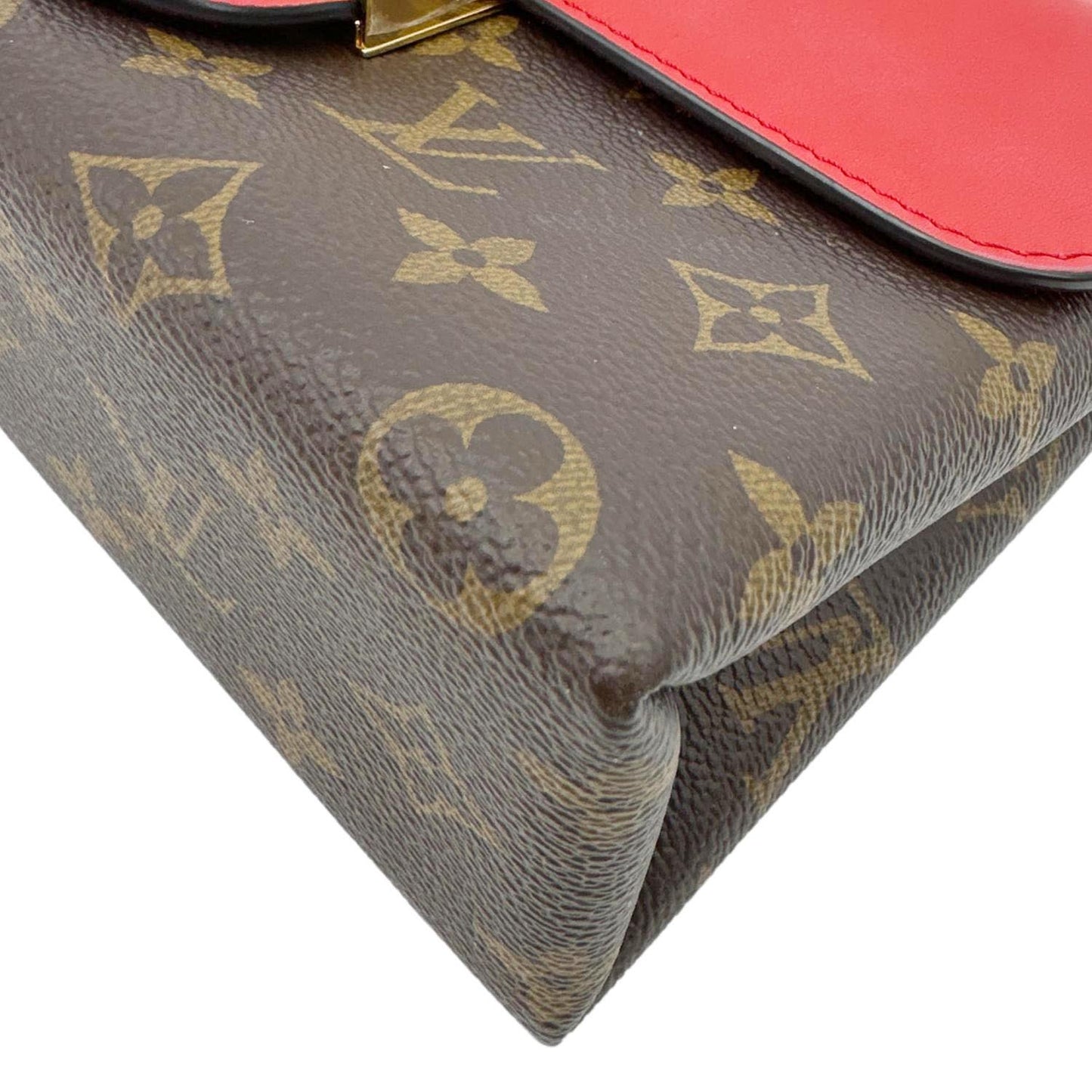 LOUIS VUITTON Locky BB Monogram Canvas Satchel Bag Brown