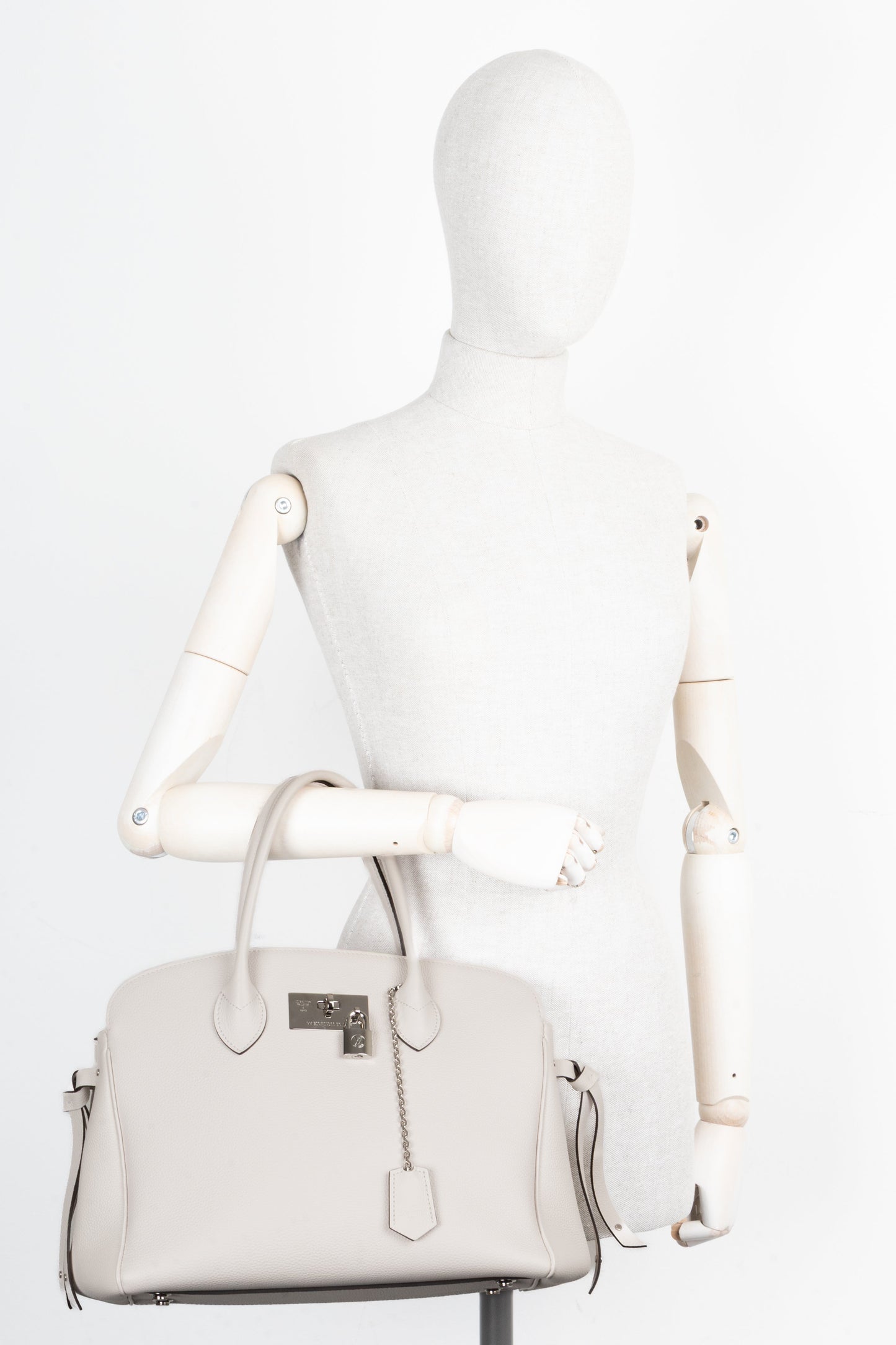 LOUIS VUITTON Milla MM Leather White