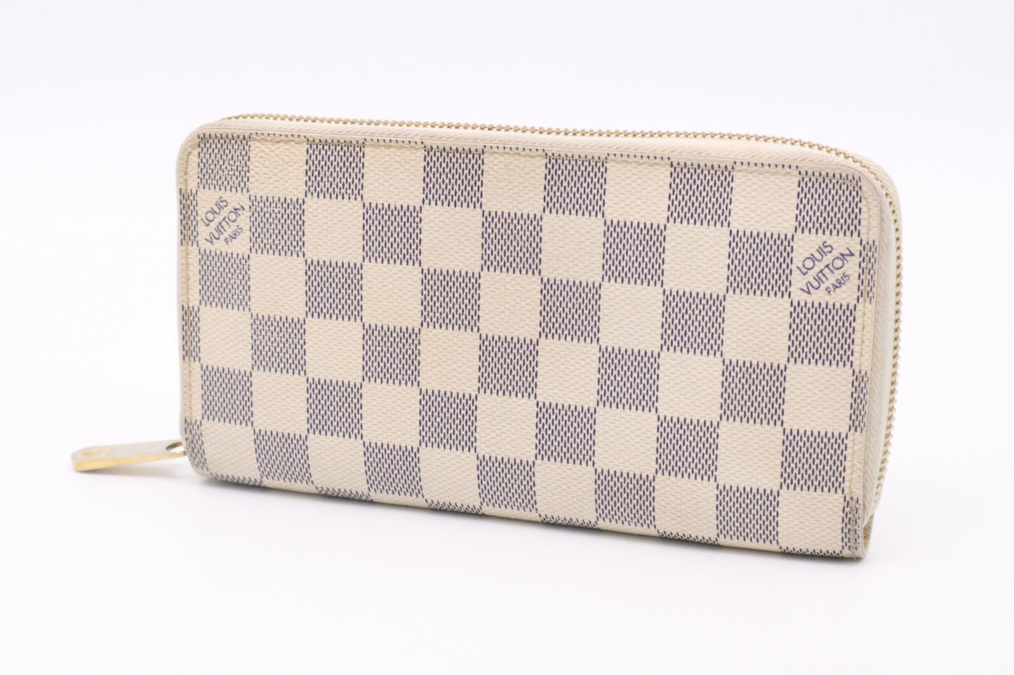 Louis Vuitton Long Zippy Wallet in Damiere Azur Canvas