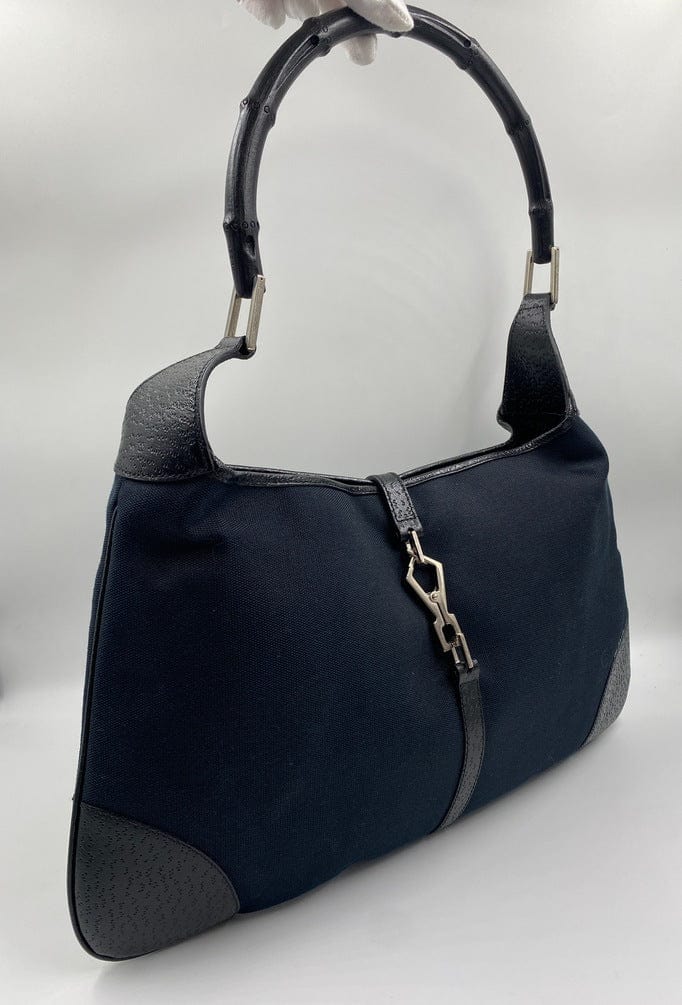 Gucci Jackie Leather Canvas Shoulder Bag Style 3