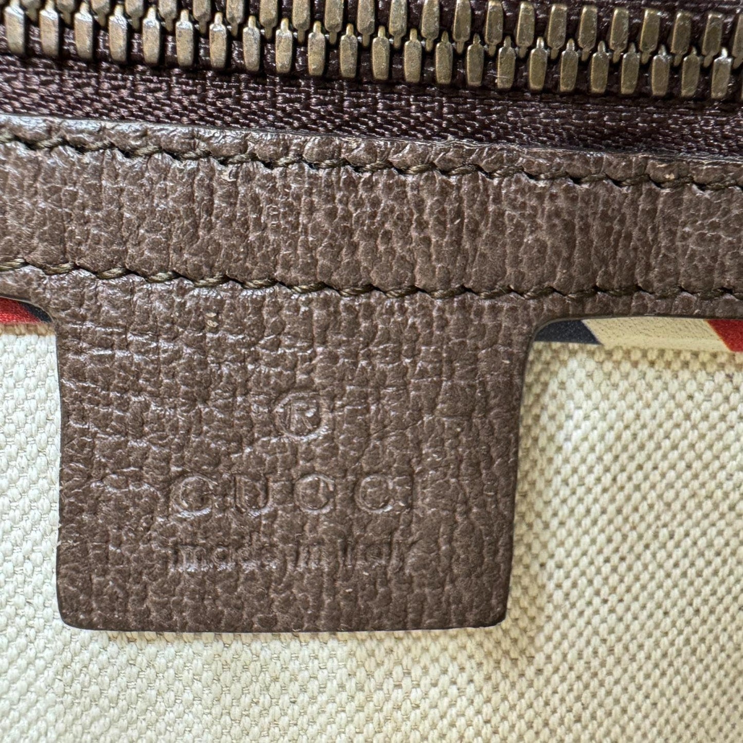 GUCCI Original Courrier Web GG Canvas Messenger Bag Beige 474083