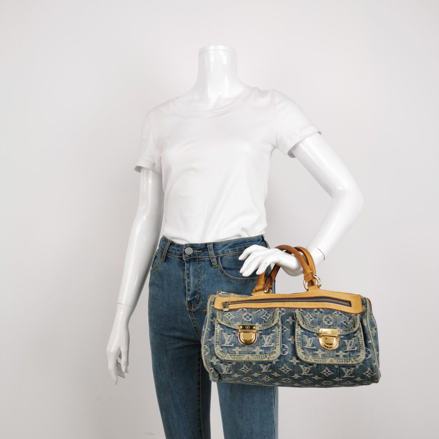Louis Vuitton Denim Neo Speedy Boston Bag