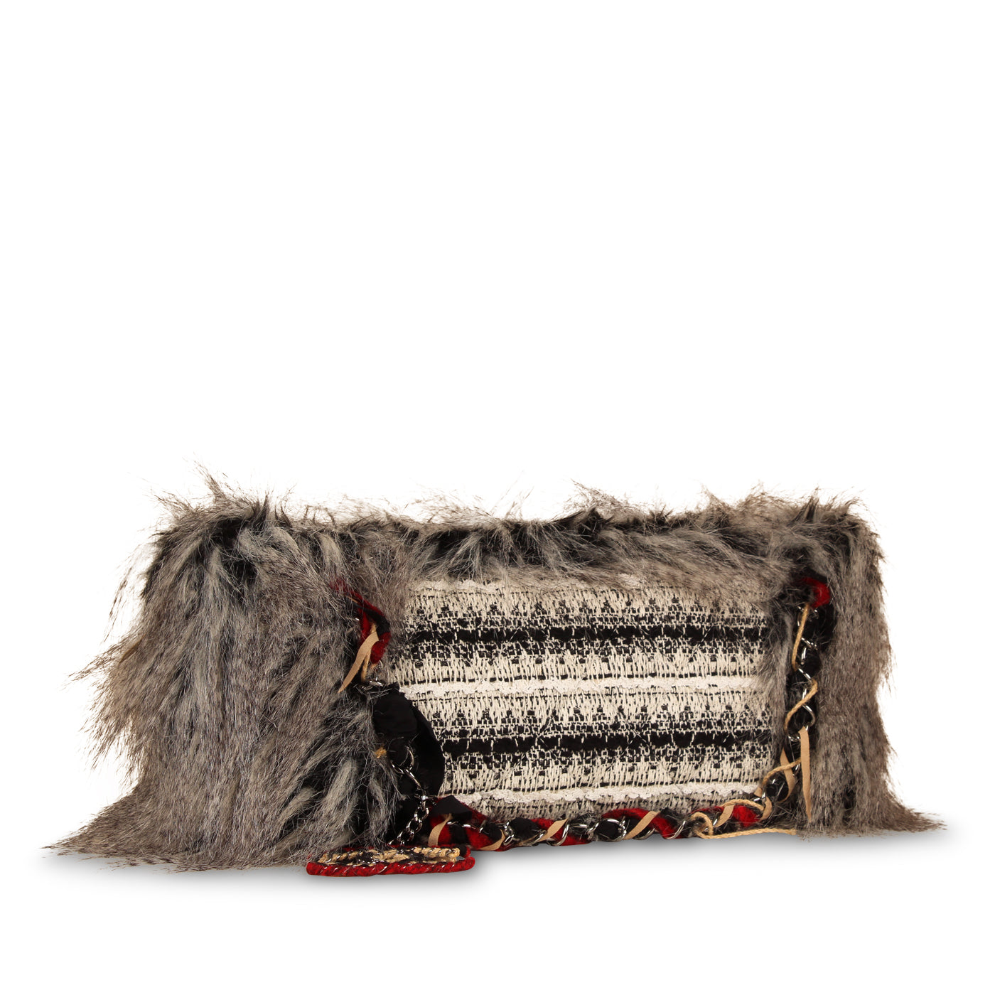 Chanel Intuit Tweed Fantasy Fur Tote