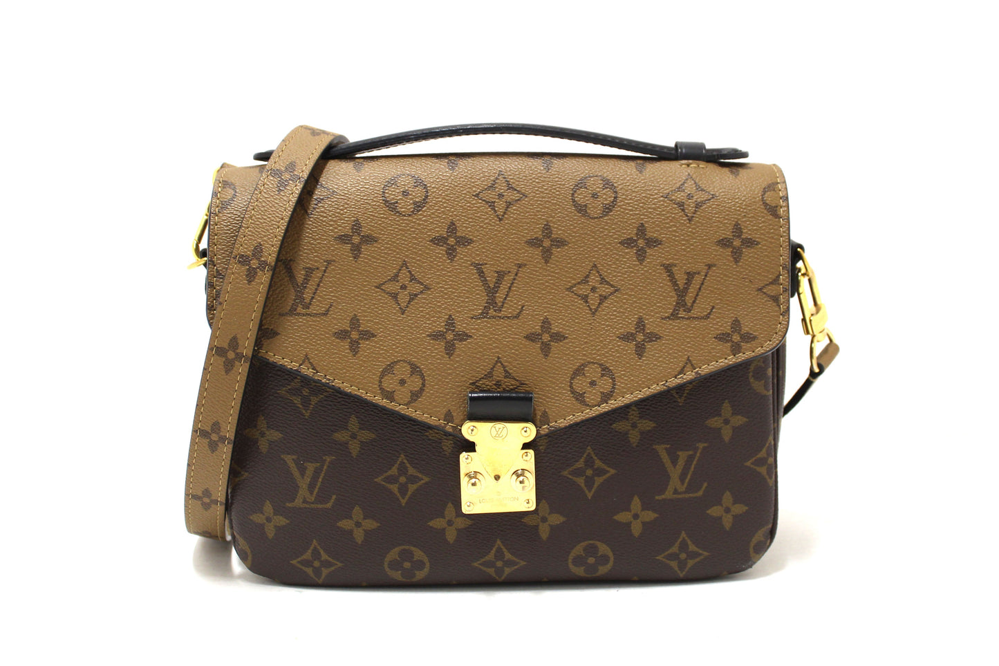 Louis Vuitton Classic Monogram Reverse Canvas Pochette Metis Bag