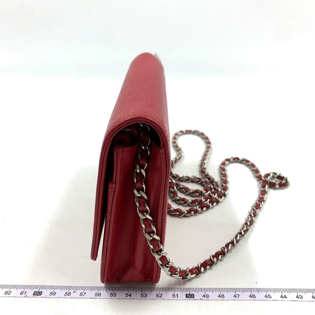 Chanel Wallet on Chain WOC Double CC Red Caviar Leather
