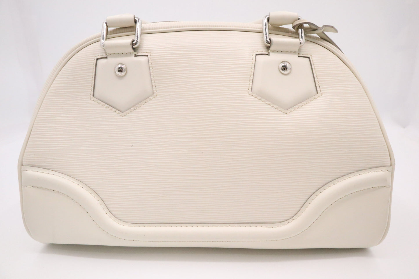 Louis Vuitton Montaigne Bowling MM in White Epi Leather