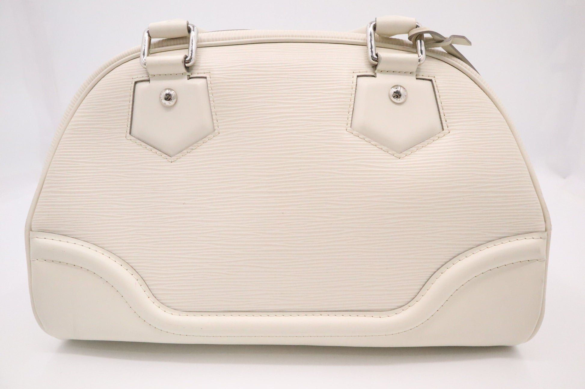 Louis Vuitton Montaigne Bowling MM in White Epi Leather