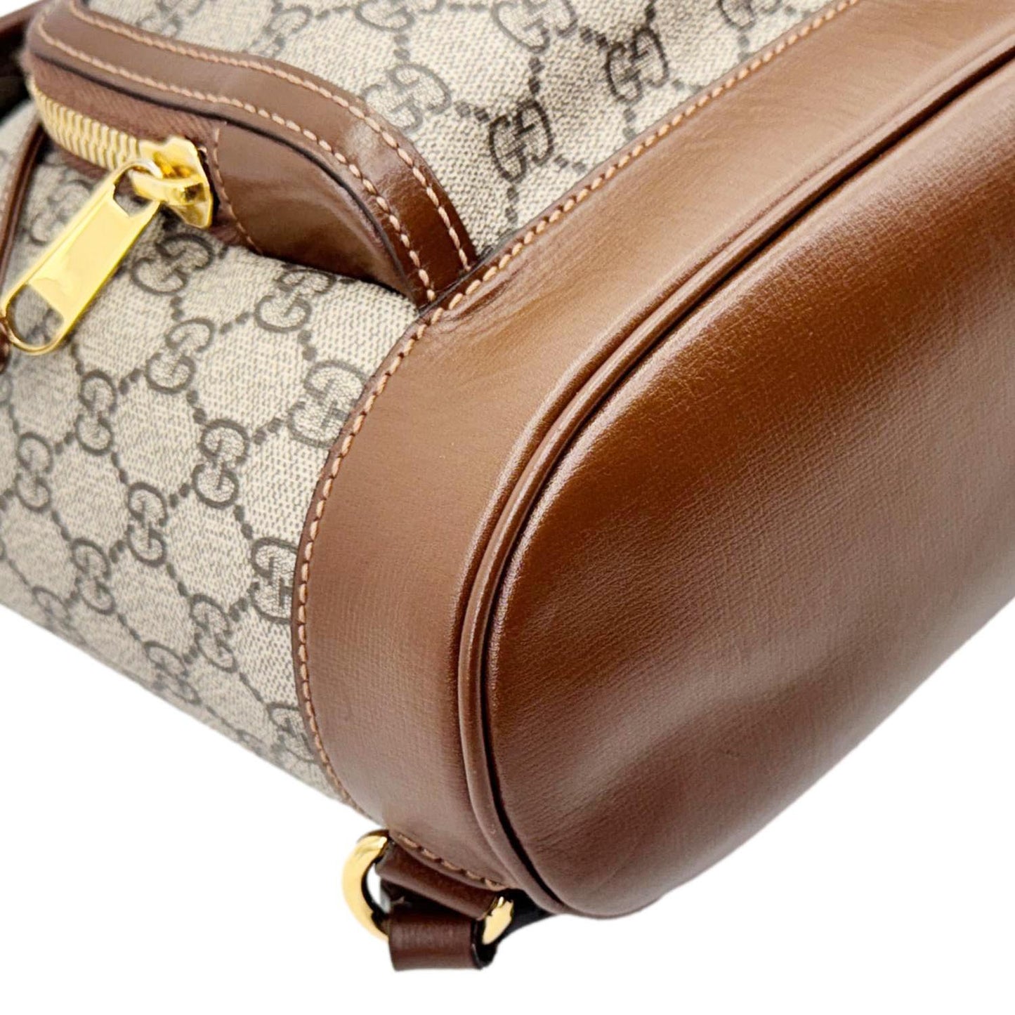 GUCCI Interlocking G Supreme Canvas Backpack Brown 674147