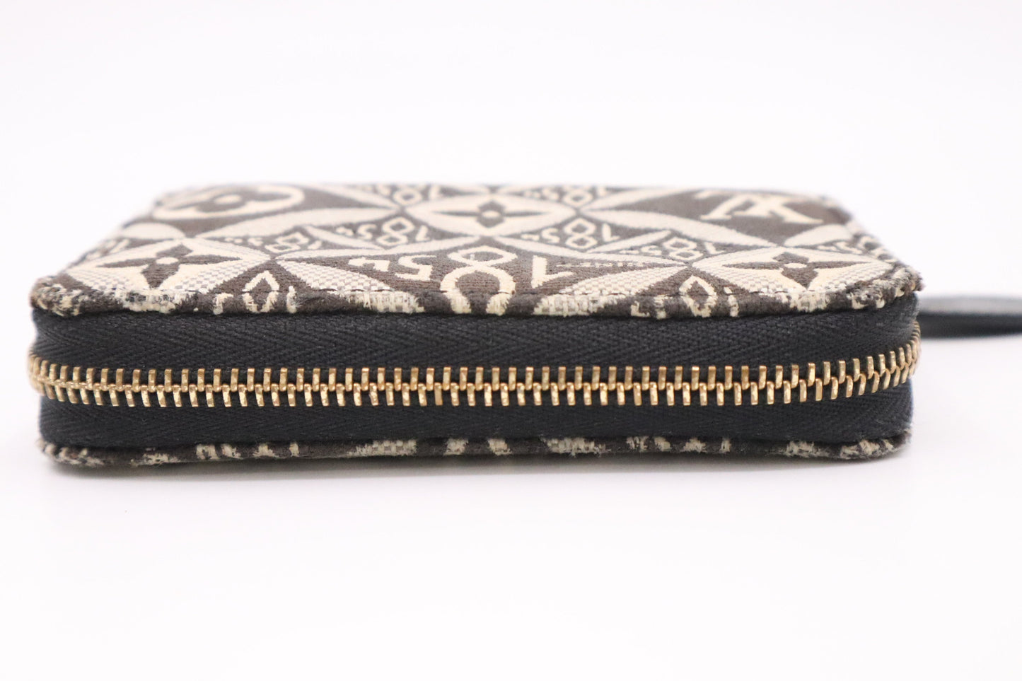 Louis Vuitton Compact Zippy in Black Since 1854 Jacquard Canvas