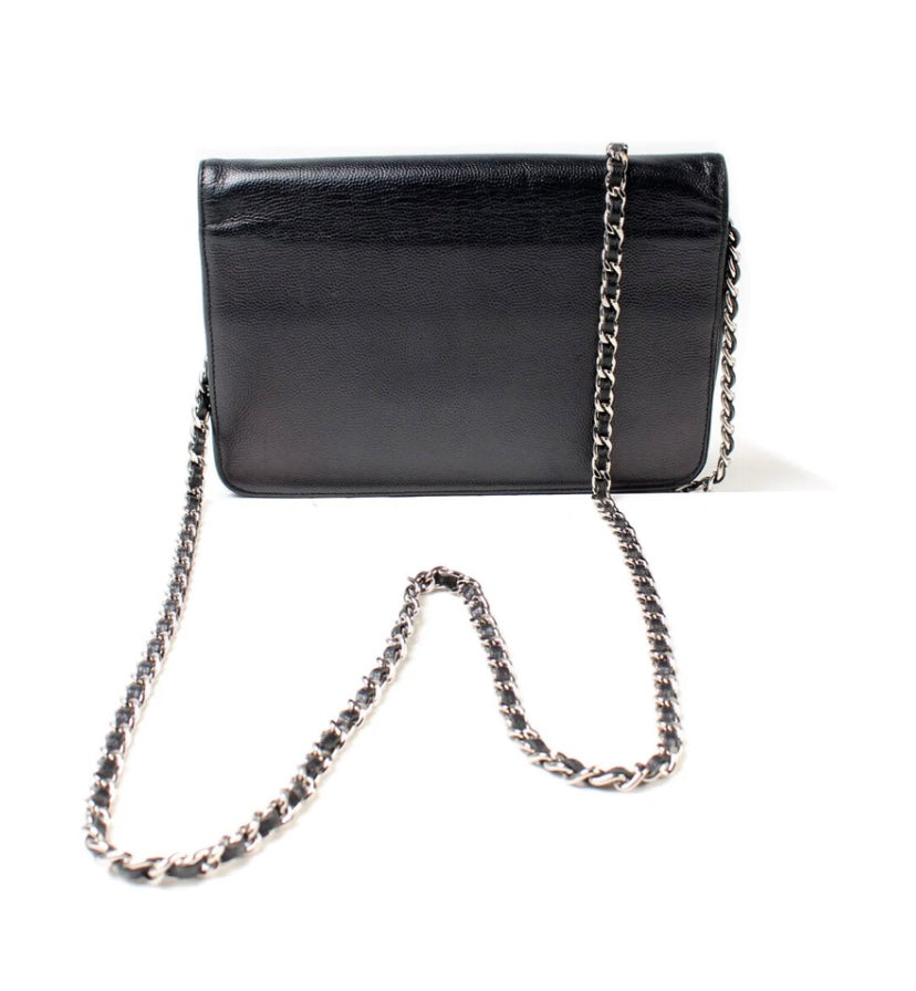 CHANEL CC TIMELESS CAVIAR WALLET ON CHAIN Crossbody
