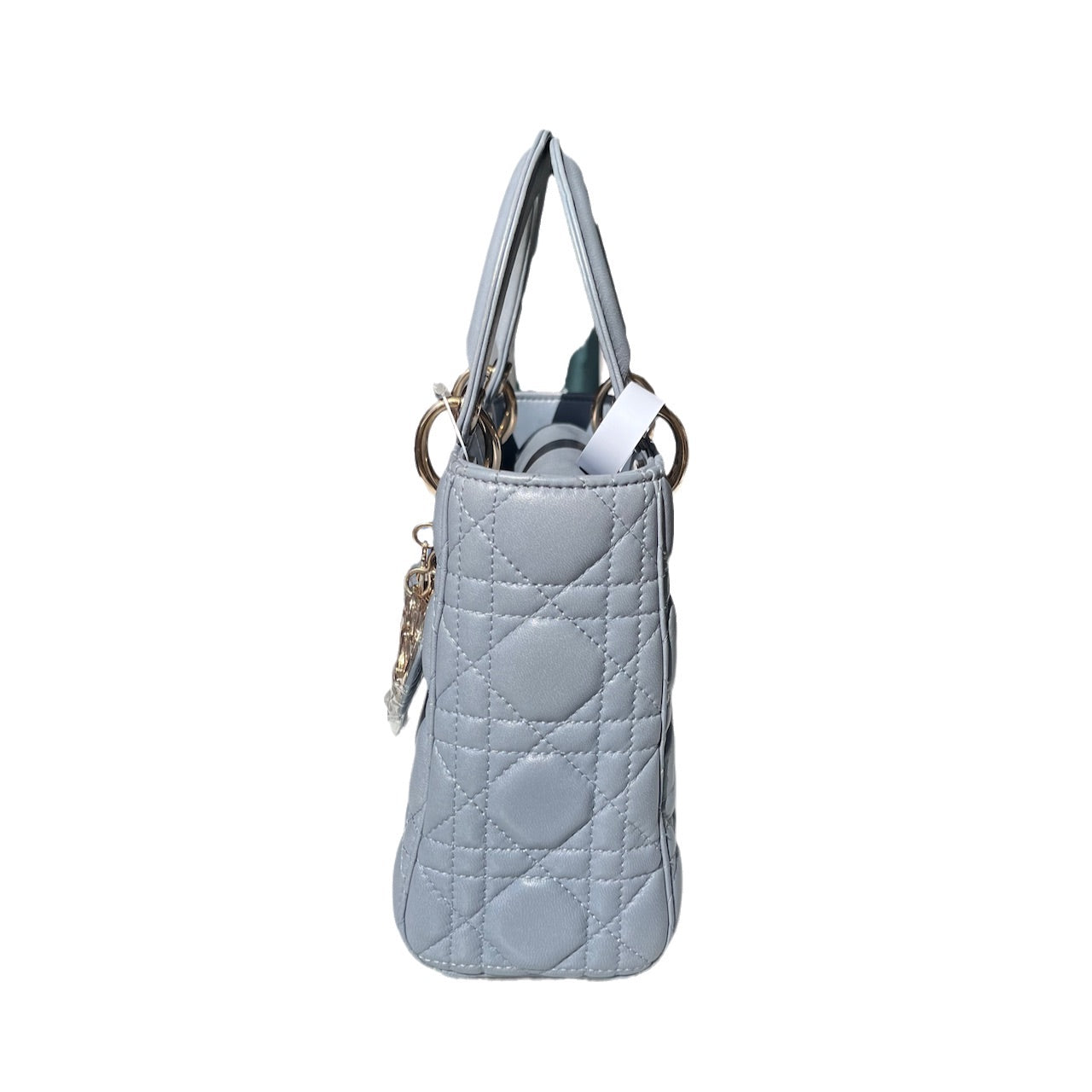 Lady Dior My Abcdior Blue Lambskin Cannage Leather with Strap