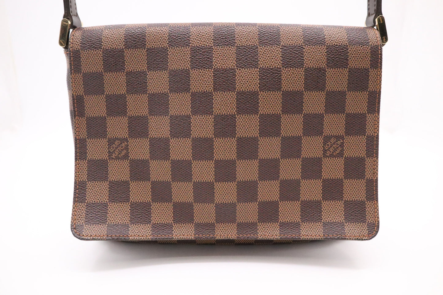 Louis Vuitton Musette Tango Short in Damier Ebene Canvas